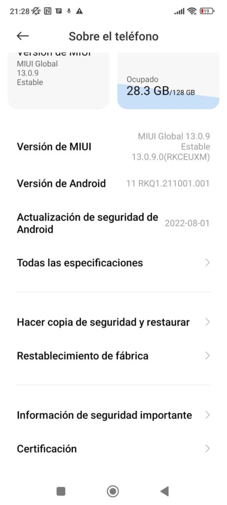 Restablecer Xiaomi Redmi Note 11 Pro 5G paso 3